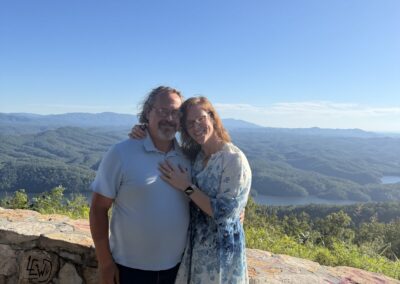 Jonathan and Mary at a mountain overlook