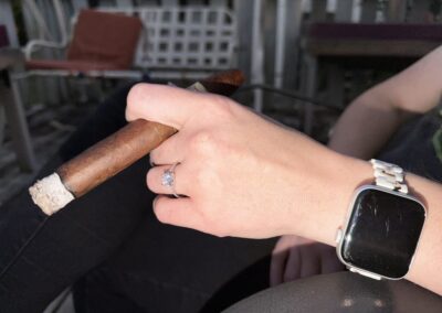 Engagement ring on the deck